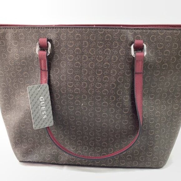 *NEW* Guess Handbag Tote, Style-Roman, Wine-Multi - Picture 9 of 9